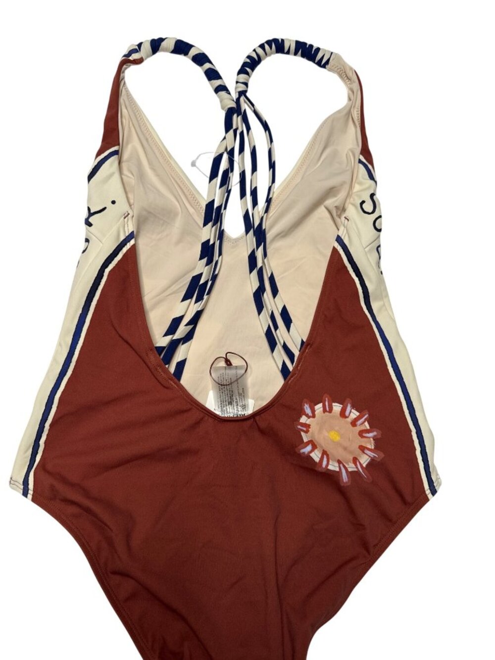 NWT Alémais Soleil D'Amour V Neck One Piece Swimsuit Rust Size Small - Picture 6 of 13